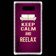 Coque LG Optimus L7 Keep Calm and Reelax Rose
