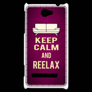 Coque HTC Windows Phone 8S Keep Calm and Reelax Rose
