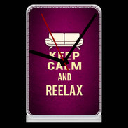 Pendule de bureau Keep Calm and Reelax Rose