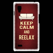 Coque LG Optimus L9 Keep Calm and Reelax Rouge