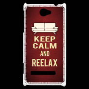 Coque HTC Windows Phone 8S Keep Calm and Reelax Rouge