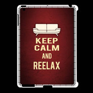Coque iPad 2/3 Keep Calm and Reelax Rouge