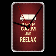 Grande pendule murale Keep Calm and Reelax Rouge