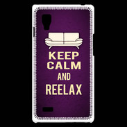 Coque LG Optimus L9 Keep Calm and Reelax Violet
