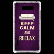 Coque LG Optimus L7 Keep Calm and Reelax Violet