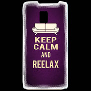 Coque LG P990 Keep Calm and Reelax Violet