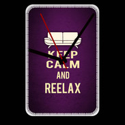 Grande pendule murale Keep Calm and Reelax Violet