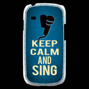 Coque Samsung Galaxy S3 Mini Keep Calm and Sing Bleu