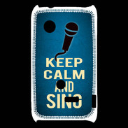 Coque Sony Xperia Typo Keep Calm and Sing Bleu
