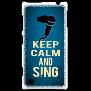 Coque Nokia Lumia 720 Keep Calm and Sing Bleu