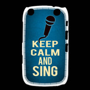 Coque Blackberry Curve 9320 Keep Calm and Sing Bleu