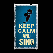 Coque Nokia Lumia 520 Keep Calm and Sing Bleu