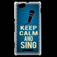 Coque Sony Xperia M Keep Calm and Sing Bleu