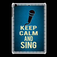 Coque iPadMini Keep Calm and Sing Bleu