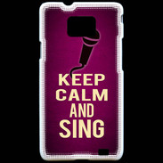 Coque Samsung Galaxy S2 Keep Calm and Sing Rose