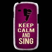 Coque Samsung Galaxy S3 Mini Keep Calm and Sing Rose