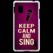 Coque LG Optimus G Keep Calm and Sing Rose