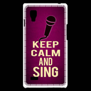 Coque LG Optimus L9 Keep Calm and Sing Rose