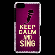 Coque Blackberry Z10 Keep Calm and Sing Rose