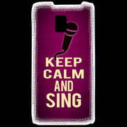 Coque LG P990 Keep Calm and Sing Rose