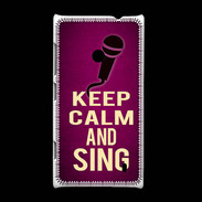 Coque Nokia Lumia 520 Keep Calm and Sing Rose