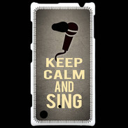 Coque Nokia Lumia 720 Keep Calm and Sing Gris