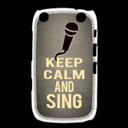 Coque Blackberry Curve 9320 Keep Calm and Sing Gris