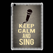 Coque iPadMini Keep Calm and Sing Gris