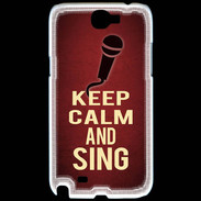 Coque Samsung Galaxy Note 2 Keep Calm and Sing Rouge