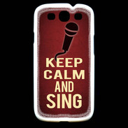 Coque Samsung Galaxy S3 Keep Calm and Sing Rouge