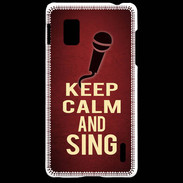 Coque LG Optimus G Keep Calm and Sing Rouge