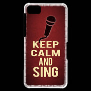 Coque Blackberry Z10 Keep Calm and Sing Rouge