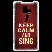 Coque LG P990 Keep Calm and Sing Rouge