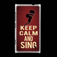 Coque Nokia Lumia 520 Keep Calm and Sing Rouge