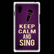 Coque LG Optimus L9 Keep Calm and Sing Violet