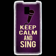 Coque LG P990 Keep Calm and Sing Violet