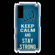 Coque Samsung Player One Keep Calm and Stay strong Bleu
