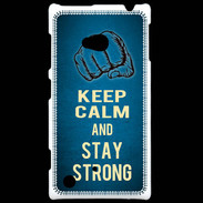Coque Nokia Lumia 720 Keep Calm and Stay strong Bleu