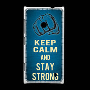 Coque Nokia Lumia 520 Keep Calm and Stay strong Bleu
