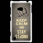 Coque Nokia Lumia 720 Keep Calm and Stay strong Gris