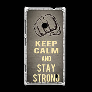 Coque Nokia Lumia 520 Keep Calm and Stay strong Gris