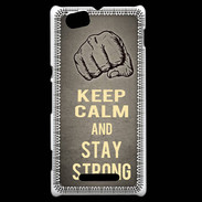Coque Sony Xperia M Keep Calm and Stay strong Gris
