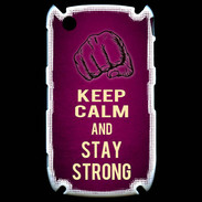 Coque Blackberry 8520 Keep Calm and Stay strong Rose