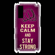 Coque Samsung Player One Keep Calm and Stay strong Rose