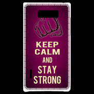 Coque LG Optimus L7 Keep Calm and Stay strong Rose