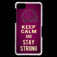 Coque Blackberry Z10 Keep Calm and Stay strong Rose