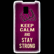 Coque LG P990 Keep Calm and Stay strong Rose