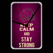 Grande pendule murale Keep Calm and Stay strong Rose