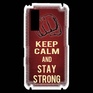 Coque Samsung Player One Keep Calm and Stay strong Rouge
