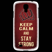 Coque Samsung Galaxy S4 Keep Calm and Stay strong Rouge